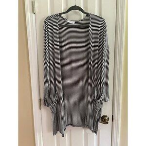 Carly Jean Los Angeles Open Front Lightweight Cardigan Striped favorite kimono